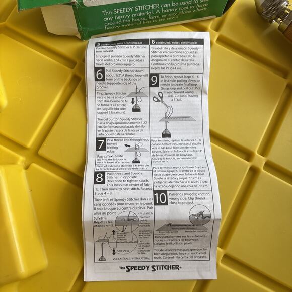 Vintage Speedy Stitcher Sewing Awl Kit Open Box - Picture 9 of 9